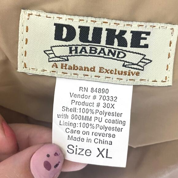 90s DUKE HABAND Vintage Tan Men’s Varsity Jacket - Picture 4 of 6